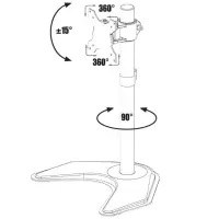 Techly Schreibtischhalterung für 1 LCD TV LED 13 "