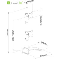 desk monitor arm for 2 monitor 13-27 inch with base 2