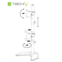 desk monitor arm for 2 monitor 13-27 inch with base 3