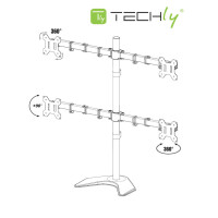 Techly Schreibtischhalterung f. 4 LCD TV LED 13"-27&quo