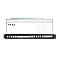 ProfiPatch Patchpanel Verteilerfeld 19 Zoll 24-Port für
