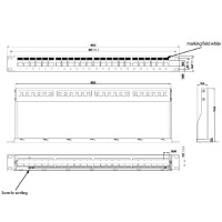 ProfiPatch Patchpanel Verteilerfeld 19 Zoll 24-Port für