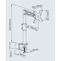 desk stand for monitor 13 - 27 inch middle arm tilt 3