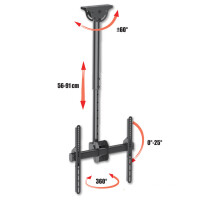 telescopic universal ceiling support for 1 led lcd tv 32-55 