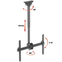 telescopic universal ceiling support for 1 led lcd tv 37-70 