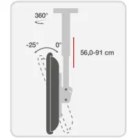 telescopic universal ceiling support for 1 led lcd tv 37-70 