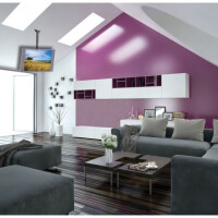 Techly Teleskop Universal Deckenhalterung für 1 LED LCD