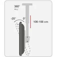 telescopic universal ceiling support for 1 led lcd tv 37-70 