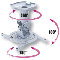 universal ceiling bracket for projector, white 4
