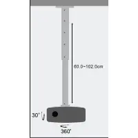 Techly Universal-Deckenhalterung für Beamer ausziehbar 