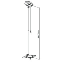 extensible projector ceiling, silver 3