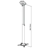 extensible projector ceiling, silver 3