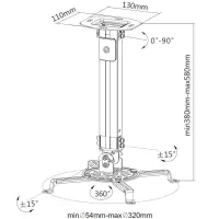 extensible projector ceiling, silver 3