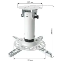 bracket universal projector ceiling, white 3
