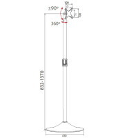 Techly TV LED/LCD Ständer mit Standfuß rund 13&qu