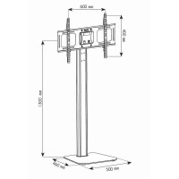 Techly TV LED/LCD Ständer mit Standfuß Aluminum 3