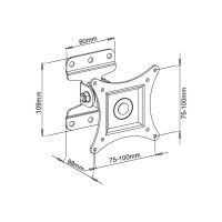 Techly Wandhalterung für LCD TV LED 13" - 30"