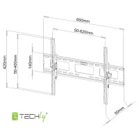 Techly Wandhalterung für LCD TV LED 40" - 65"