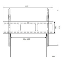 Wall support for LCD TV LED 42" - 80" slim fixed H
