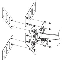 Techly Universal VESA-Adapter von 200x200 bis zu 400x400 sch