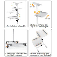 universal trolley for notebook / projector, white 3