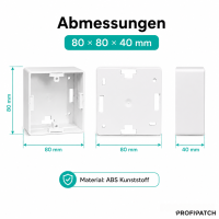 ProfiPatch Aufputzgehäuse Aufputzbecher 80x80 Datendose
