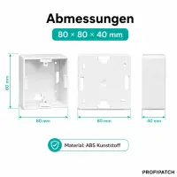 ProfiPatch Aufputzgehäuse Aufputzbecher 80x80 Datendose