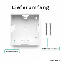 ProfiPatch Aufputzgehäuse Aufputzbecher 80x80 Datendose