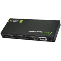 5 in 1 out hdmi switch with remote control, 4kx2k, 3d 2