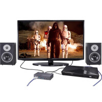 Techly HDMI Audio-Extractor auf LPCM 2CH 4K UHD 3D 3