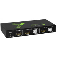 Techly KVM Switch USB HDMI 4K 2 Wege 3