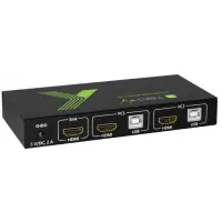 Techly KVM Switch USB HDMI 4K 2 Wege 3