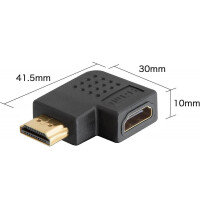 Techly HDMI Adapter Stecker/Buchse 270° 5