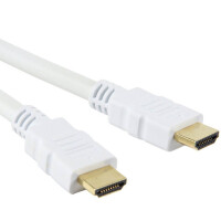 Techly HDMI High Speed mit Ethernet Kabel A/A M/M weiß