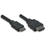 Techly HDMI Kabel HighSpeed mit Ethernet/ Mini HDMI schwarz 