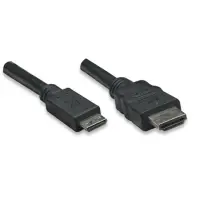 Techly HDMI Kabel HighSpeed mit Ethernet/ Mini HDMI schwarz 