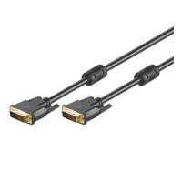 Techly DVI-D Dual-Link Kabel Stecker/Stecker + Ferrit schwar