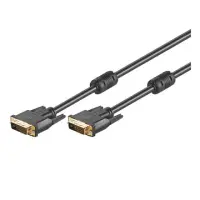 Techly DVI-D Dual-Link Kabel Stecker/Stecker + Ferrit schwar