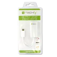 Techly Adapter USB3.1 Type C M auf RJ45 Gigabit Ethernet wei