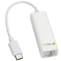 Techly Adapter USB3.1 Type C M auf RJ45 Gigabit Ethernet wei