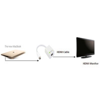 Techly Konverter Kabel Adapter USB3.1 Type C auf HDMI wei&sz