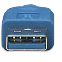 Techly USB 3.0 Kabel Typ A-Stecker - Micro B-Stecker blau 0,
