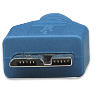 Techly USB 3.0 Kabel Typ A-Stecker - Micro B-Stecker blau 1m