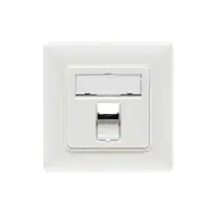 frame set 1-port for keystones din49075 ral9010 2
