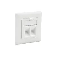 Tragring Trägerrahmen 2x Keystone RJ45 Netzwerkdose int