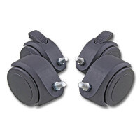 Lenkrollen Set 80mm mit Feststeller mit  gallery