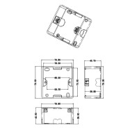 Aufputzgehäuse Aufputzbecher 80x80 Datendose Netzwerkdo