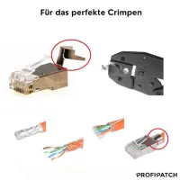 profipatch crimpingtool for shielded rj45 connector 8pin wit