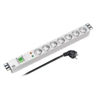 socket strip 7x for 19inch grey gallery
