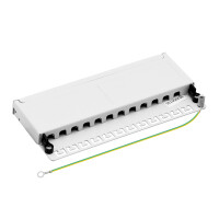 Patchpanel Patchfeld Cat.6A Desktop 10 Zoll 12-Port RJ45 ges